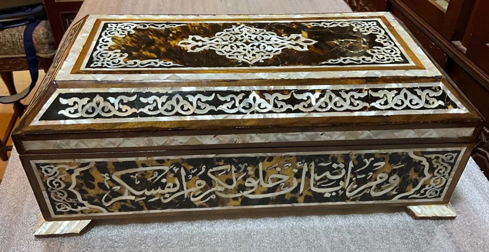 Handmade Wooden Jewelry Box Wood Trinket Storage Wood Box Mother of Pearl Inlay