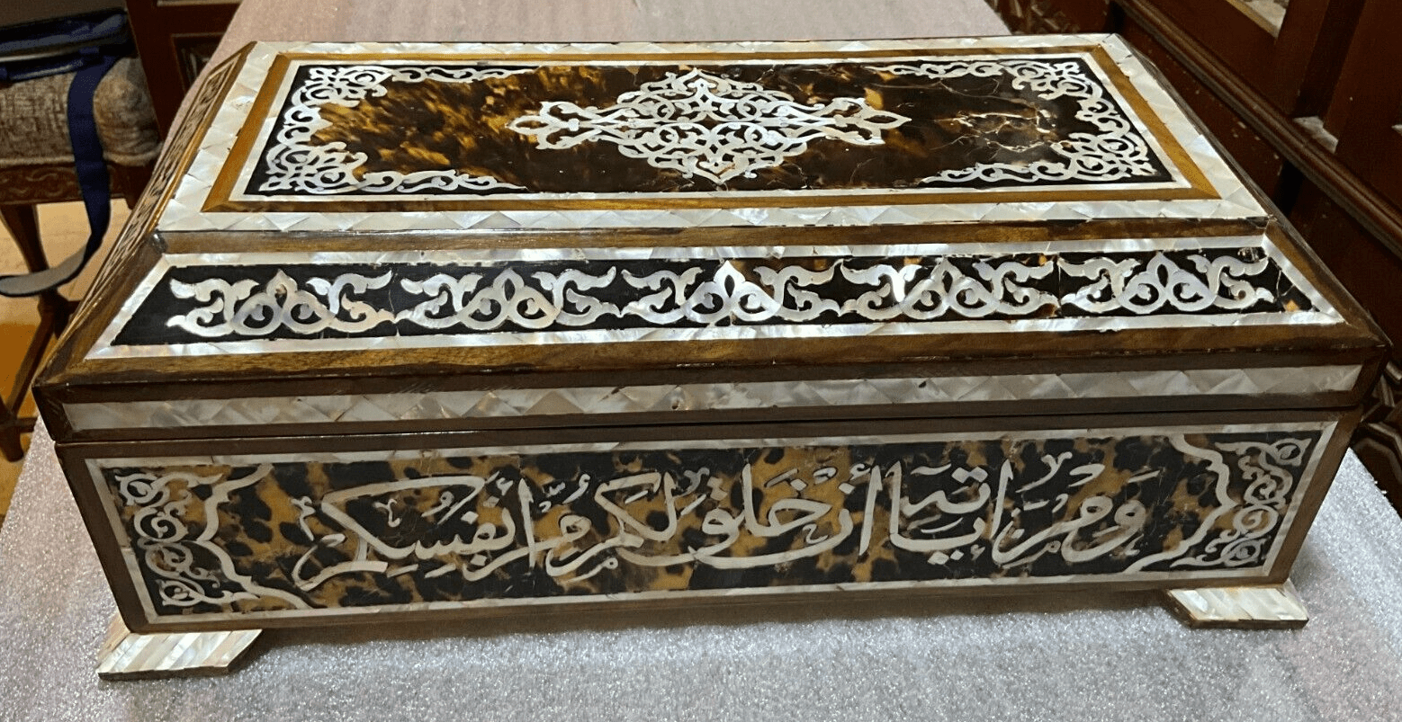 Handmade Wooden Jewelry Box Wood Trinket Storage Wood Box Mother of Pearl Inlay - Laila Hand Made Gifts