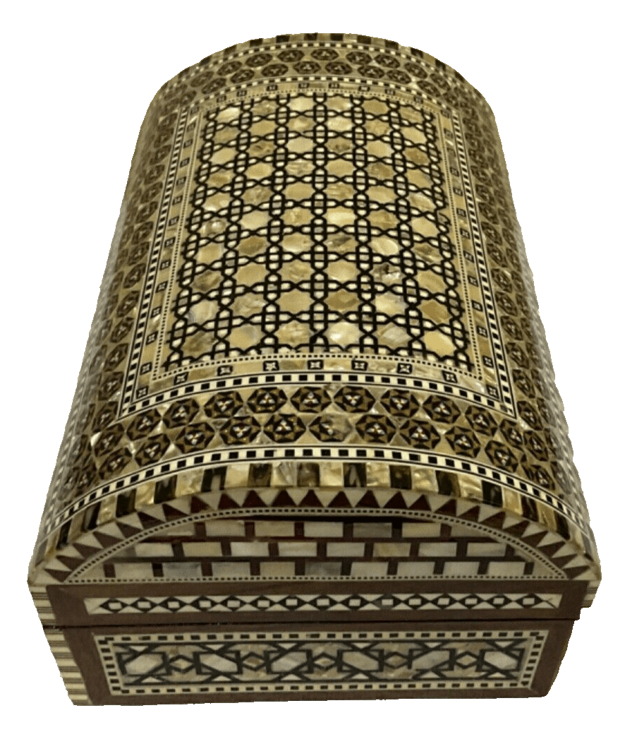 Handmade Wooden Jewelry Box Wood Trinket Storage Wood Box Mother of Pearl Inlay - Laila Hand Made Gifts