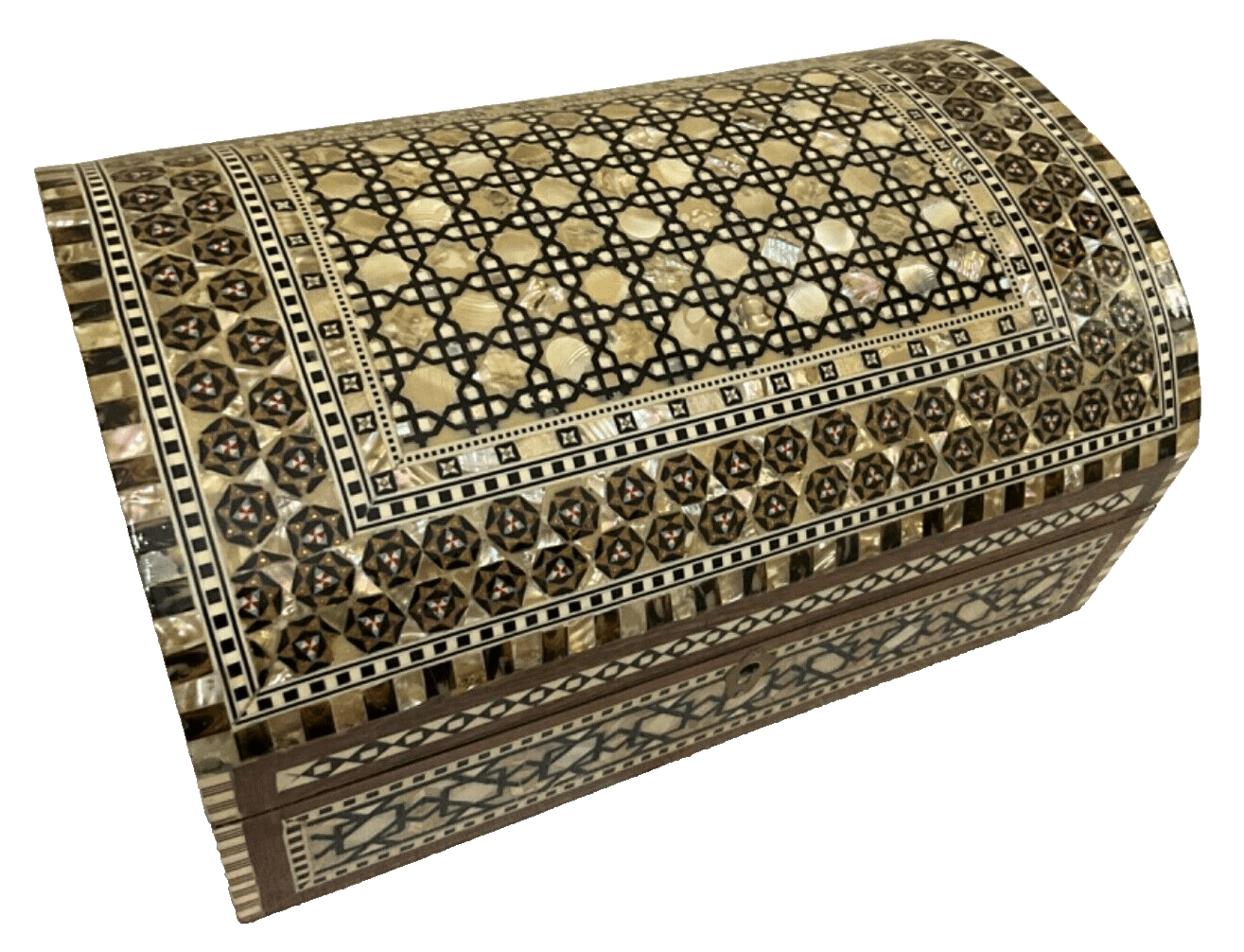 Handmade Wooden Jewelry Box Wood Trinket Storage Wood Box Mother of Pearl Inlay - Laila Hand Made Gifts