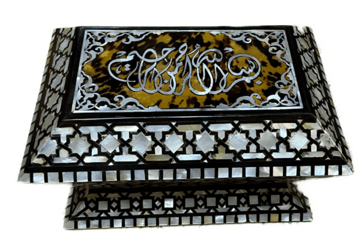 Handmade Wooden Jewelry Box Wood Trinket Storage Wood Box Mother of Pearl Inlay - Laila Hand Made Gifts