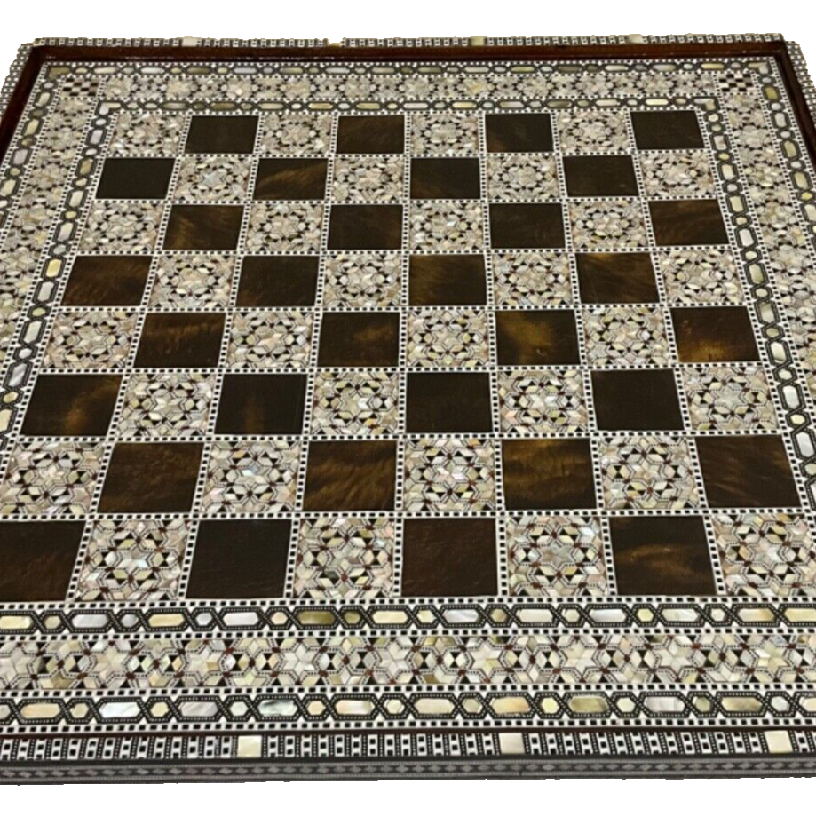 Handmade, Luxury, Wooden Chess Board, Wood Chess Board, Game Board, Inlaid Shell
