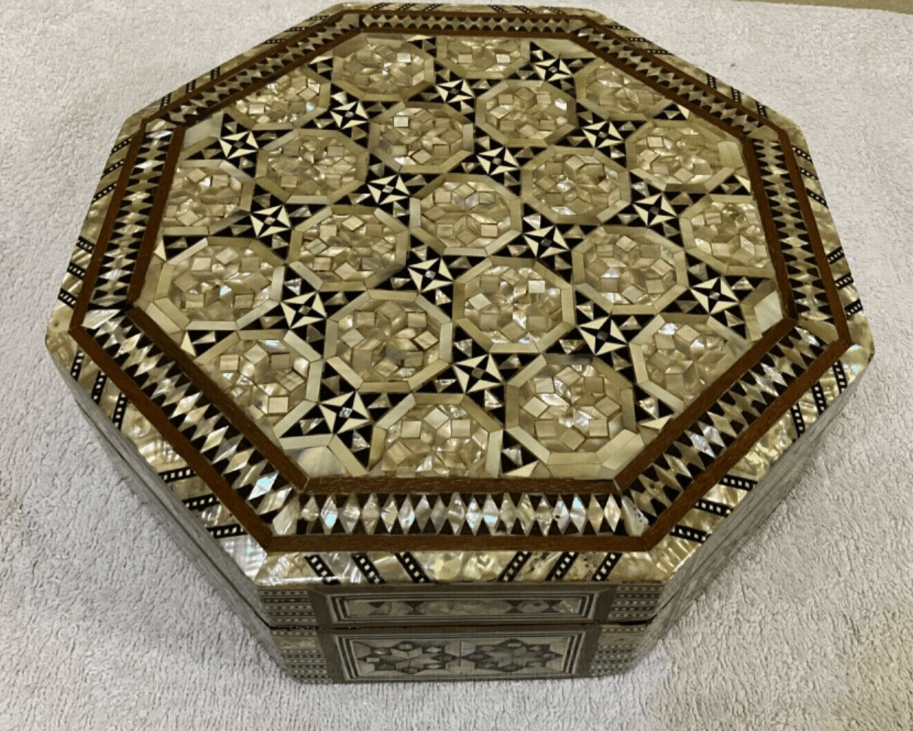 Handmade Wooden Jewelry Box Wood Trinket Storage Wood Box Mother of Pearl Inlay - Laila Hand Made Gifts