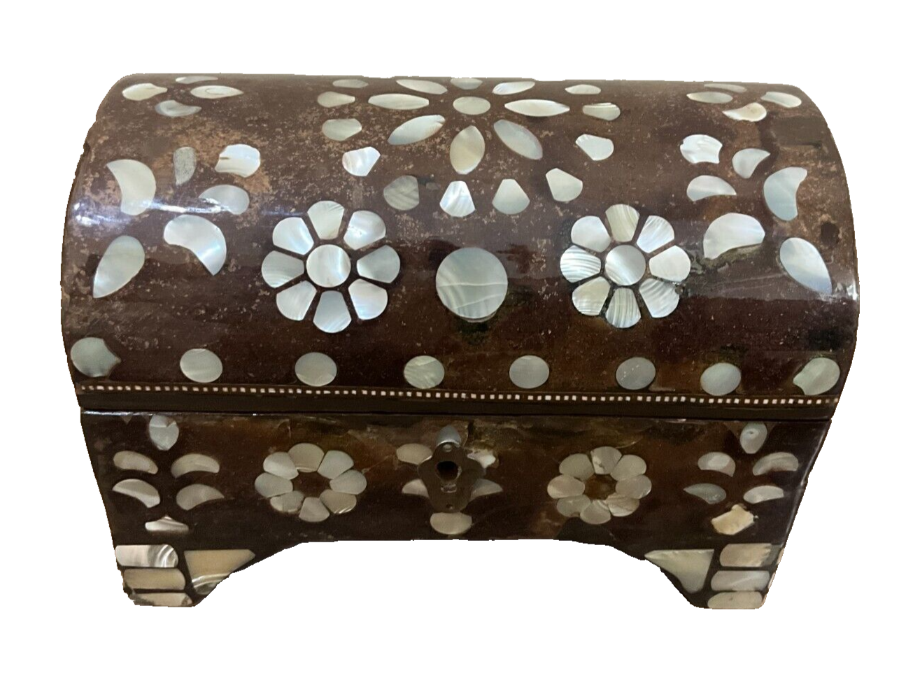 Handmade Wooden Jewelry Box Wood Trinket Storage Wood Box Mother of Pearl Inlay