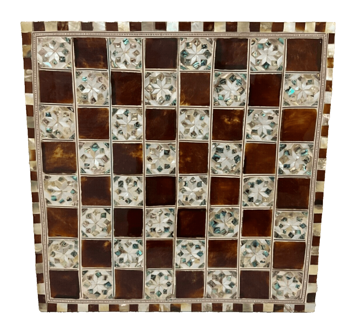Handmade, Wooden Chess Board, Chess Board, Board Game, Mother of Pearl Inlay 12" - Laila Hand Made Gifts