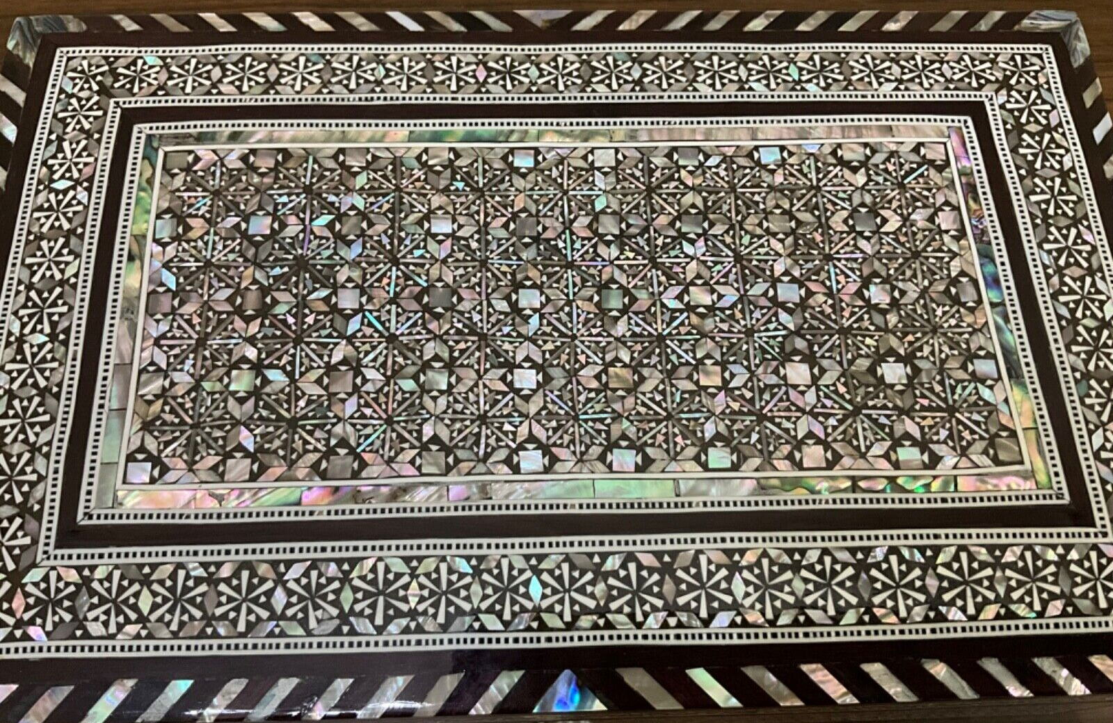 Handmade Wooden Jewelry Box Wood Trinket Storage Wood Box Mother of Pearl Inlay