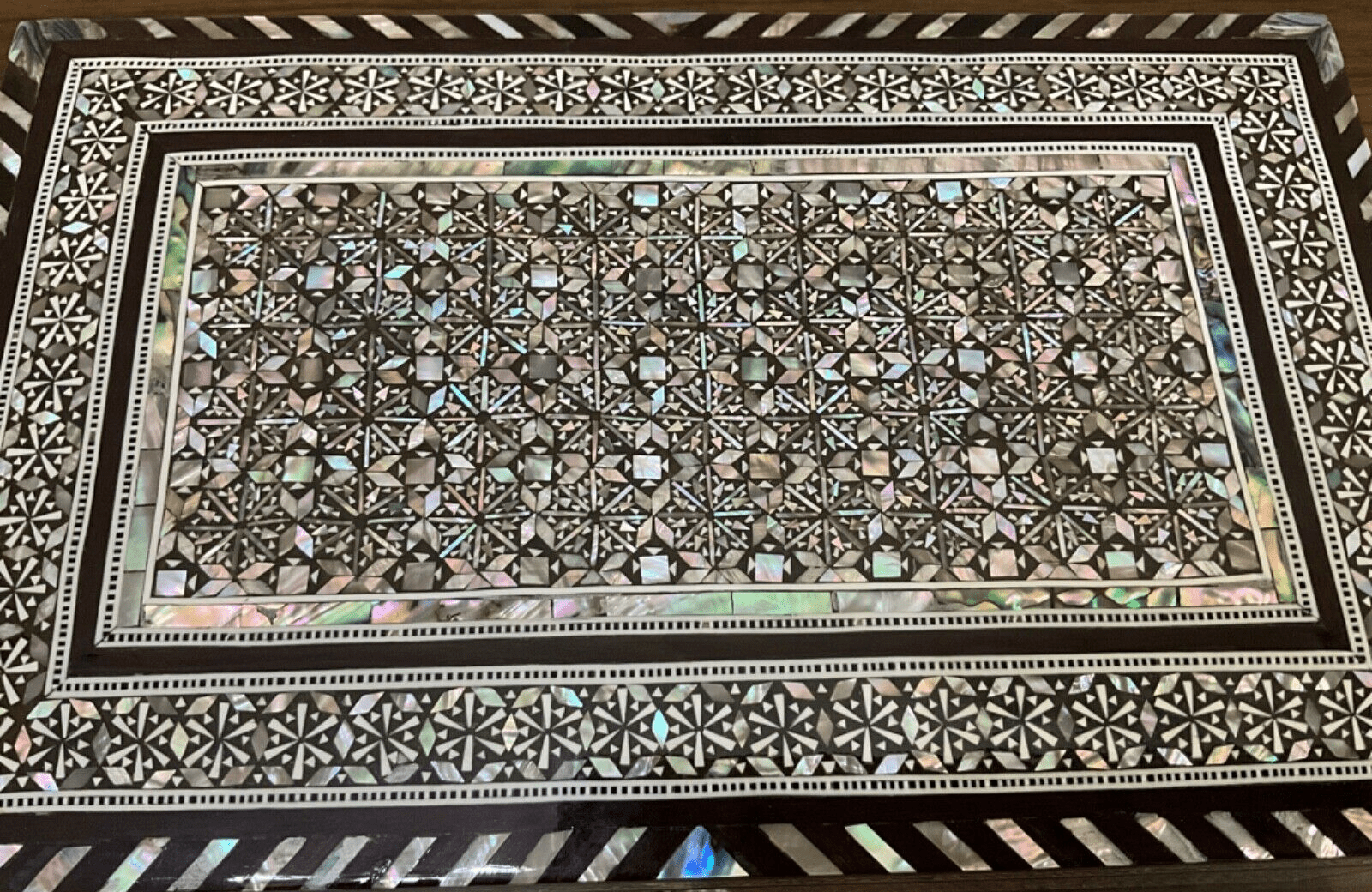 Handmade Wooden Jewelry Box Wood Trinket Storage Wood Box Mother of Pearl Inlay - Laila Hand Made Gifts