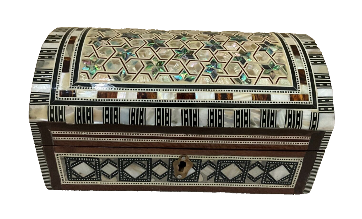 Handmade Wooden Jewelry Box Wood Trinket Storage Wood Box Mother of Pearl Inlay