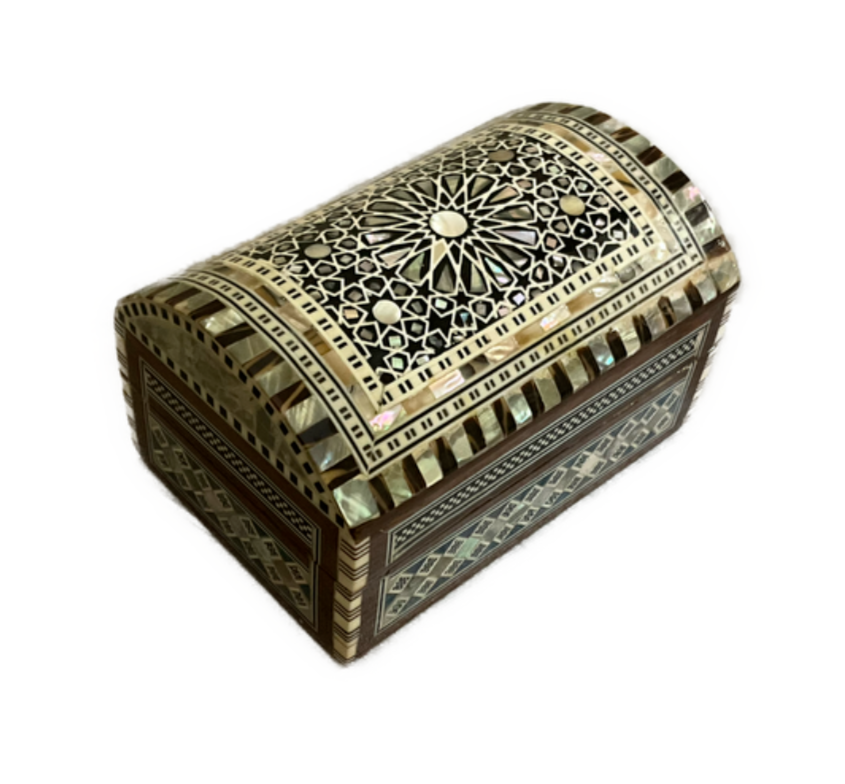 Handmade Wooden Jewelry Box Wood Trinket Storage Wood Box Mother of Pearl Inlay