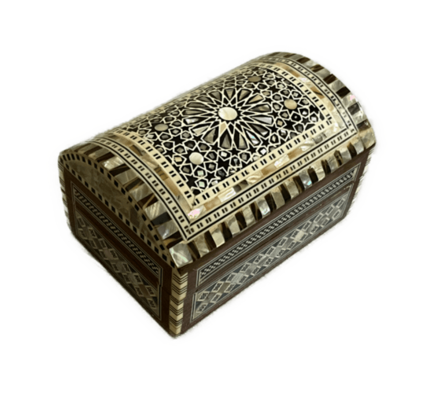Handmade Wooden Jewelry Box Wood Trinket Storage Wood Box Mother of Pearl Inlay - Laila Hand Made Gifts