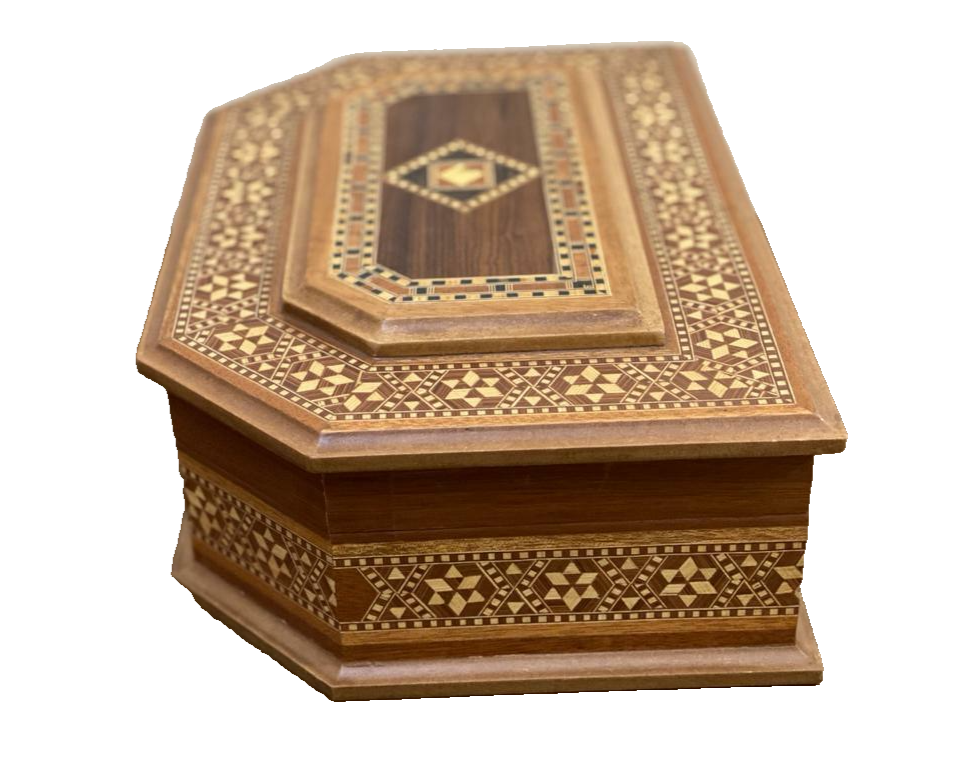 Handmade Wooden Box Wood Jewelry Box Storage Wooden Box Marquetry Mosaic Inlay