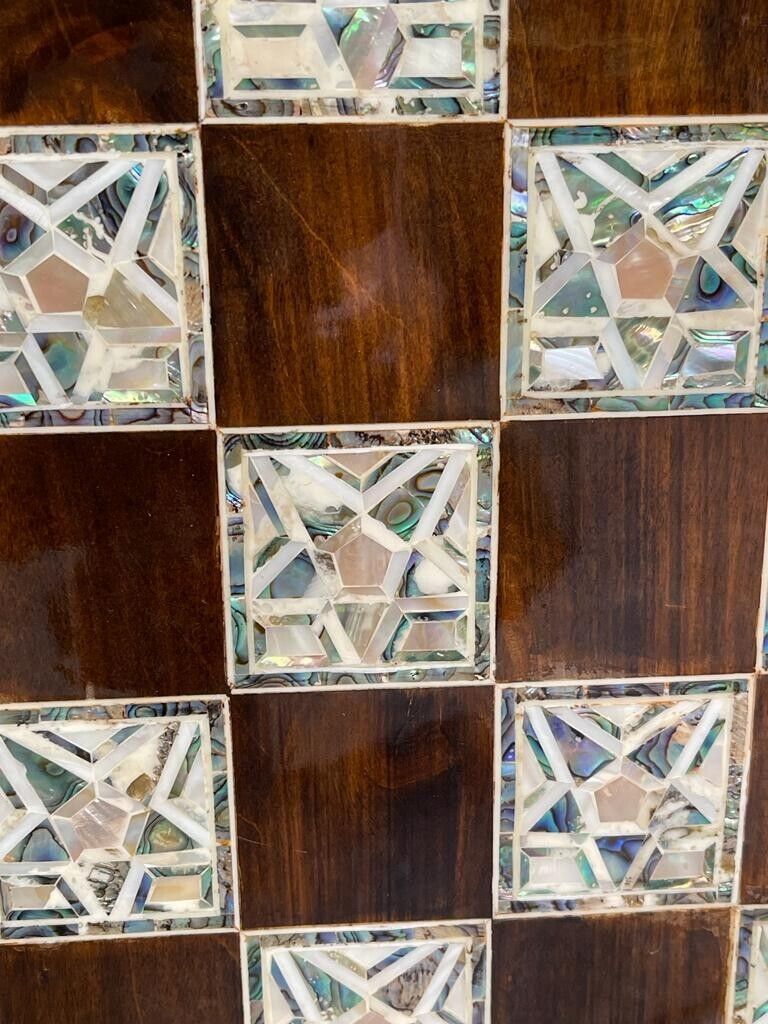 Handmade, Wooden Backgammon Board, Wood Chess Board, Mother of Pearl Inlay (20")