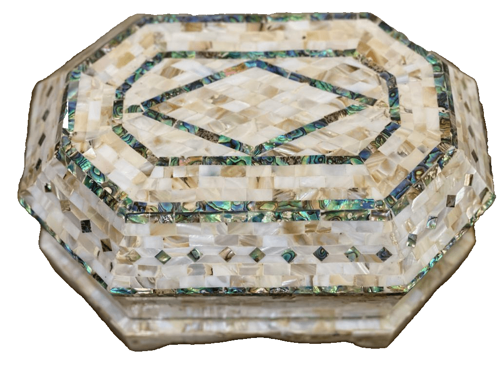 Handmade Wooden Jewelry Box Wood Trinket Storage Wood Box Mother of Pearl Inlay - Laila Hand Made Gifts