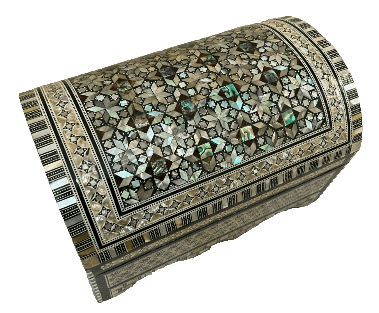 Handmade Wooden Jewelry Box Wood Trinket Storage Wood Box Mother of Pearl Inlay - Laila Hand Made Gifts