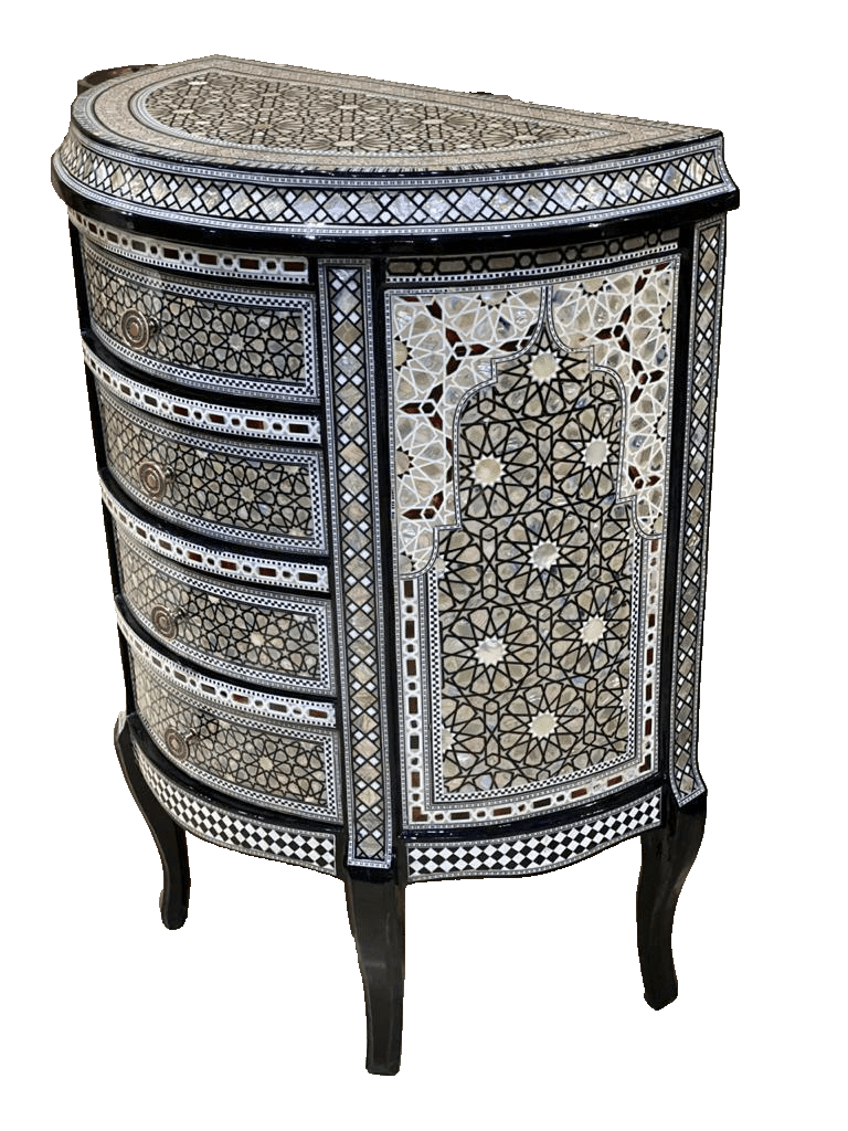 Handmade, Antique Style, Curving Wood Sideboard, Home Decore, Wooden Sideboard - Laila Hand Made Gifts