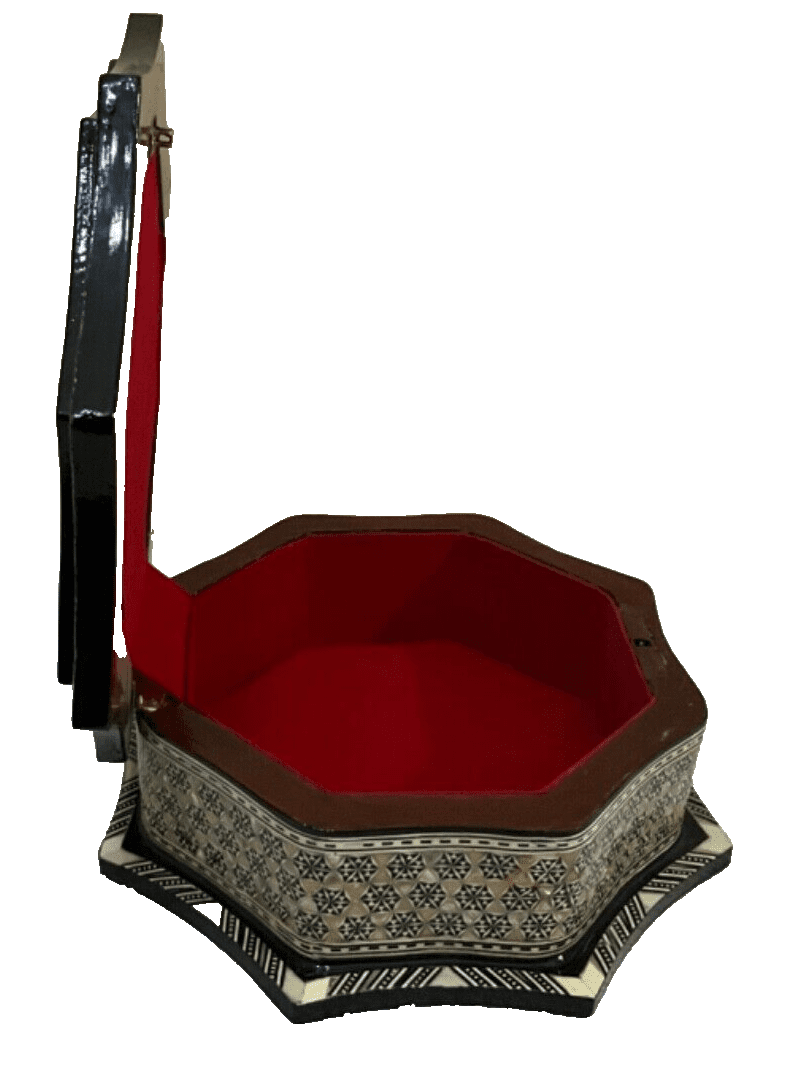 Handmade Wooden Jewelry Box Wood Trinket Storage Wood Box Mother of Pearl Inlay - Laila Hand Made Gifts