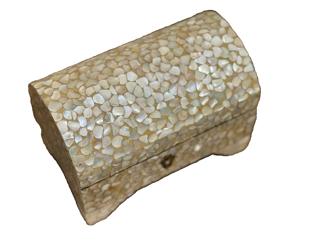 Handmade Wooden Jewelry Box Wood Trinket Storage Wood Box Mother of Pearl Inlay