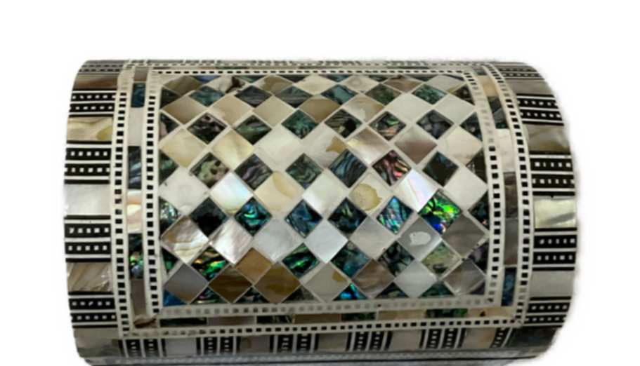 Handmade Wooden Jewelry Box Wood Trinket Storage Wood Box Mother of Pearl Inlay