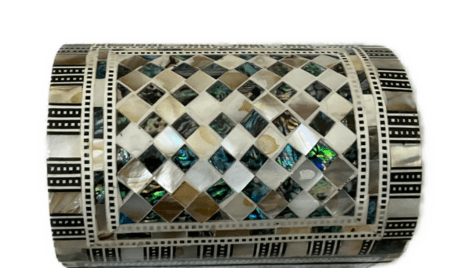 Handmade Wooden Jewelry Box Wood Trinket Storage Wood Box Mother of Pearl Inlay - Laila Hand Made Gifts