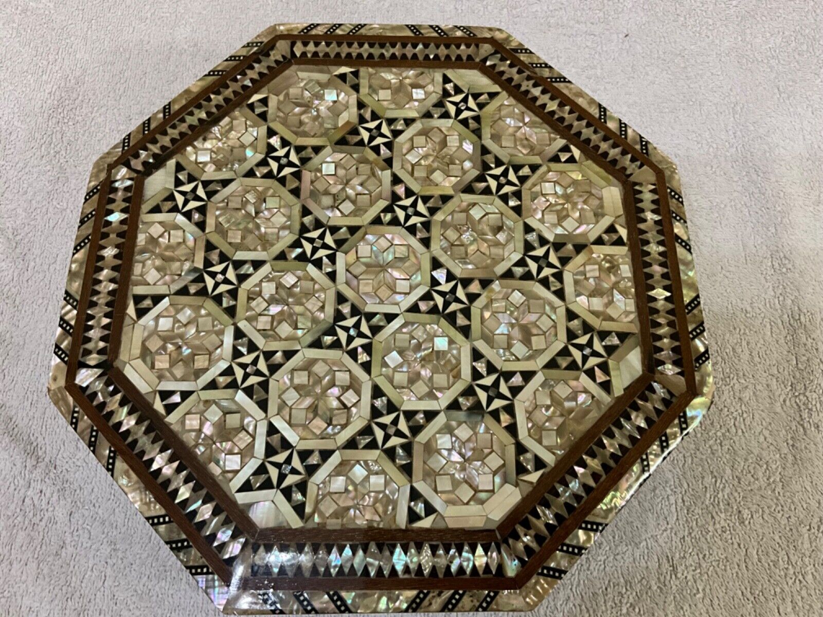 Handmade Wooden Jewelry Box Wood Trinket Storage Wood Box Mother of Pearl Inlay