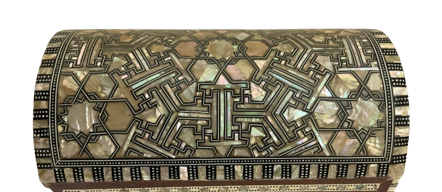 Handmade Wooden Jewelry Box Wood Trinket Storage Wood Box Mother of Pearl Inlay