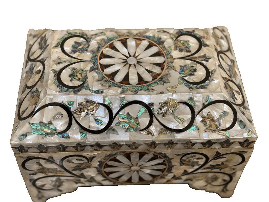 Handmade Wood Jewelry Box Gift Box Wood Box Mother of Pearl Inlay Make to Order - Laila Hand Made Gifts