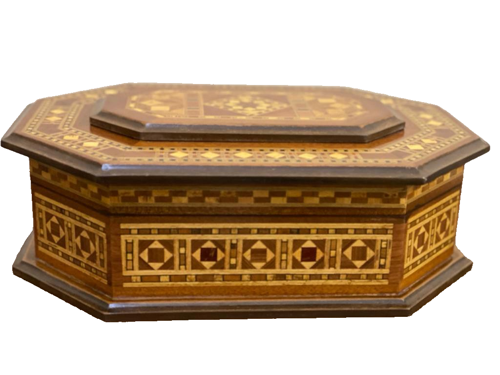 Handmade Wooden Box Wood Jewelry Box Storage Wooden Box Marquetry Mosaic Inlay