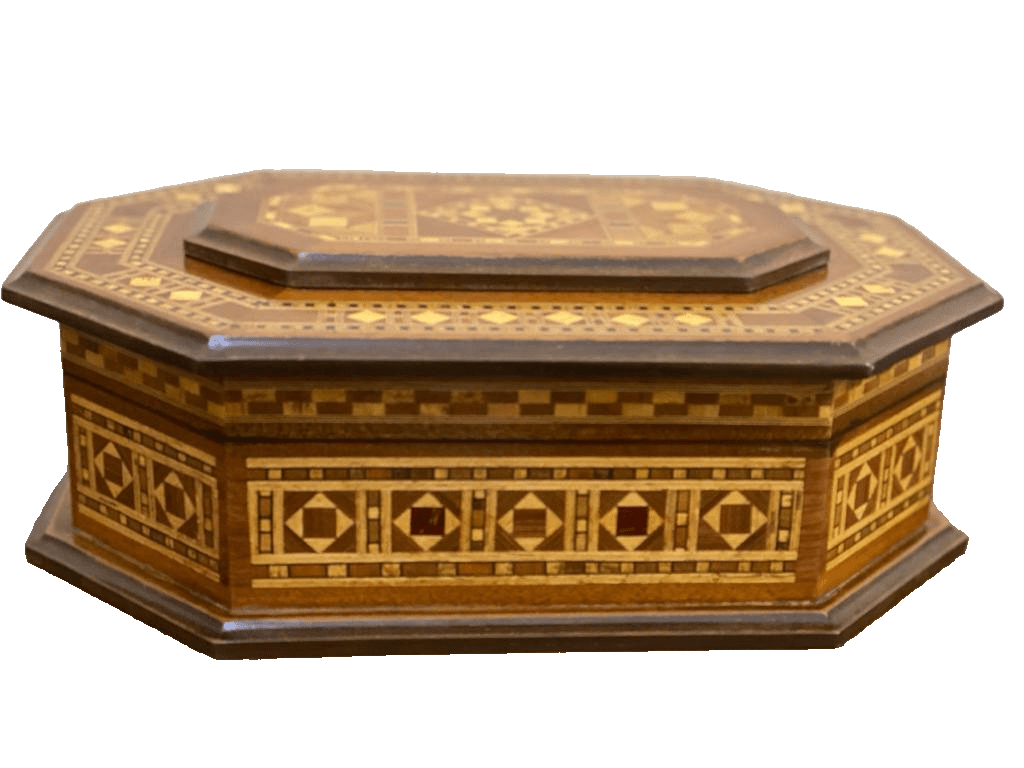 Handmade Wooden Box Wood Jewelry Box Storage Wooden Box Marquetry Mosaic Inlay - Laila Hand Made Gifts