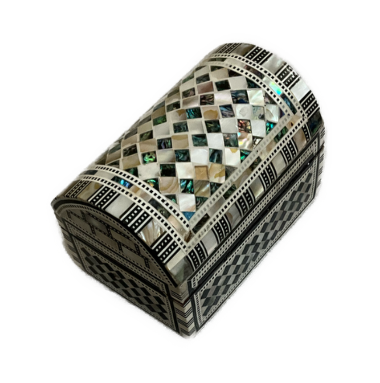 Handmade Wooden Jewelry Box Wood Trinket Storage Wood Box Mother of Pearl Inlay