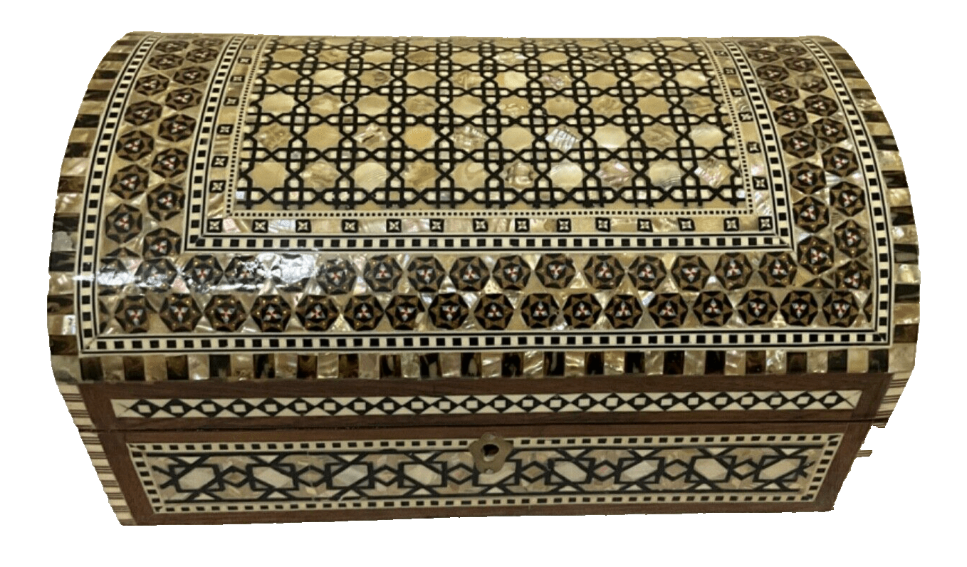 Handmade Wooden Jewelry Box Wood Trinket Storage Wood Box Mother of Pearl Inlay - Laila Hand Made Gifts