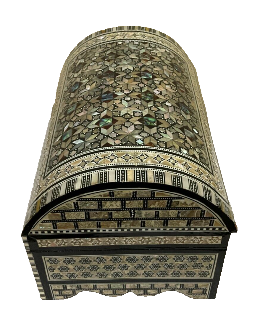 Handmade Wooden Jewelry Box Wood Trinket Storage Wood Box Mother of Pearl Inlay