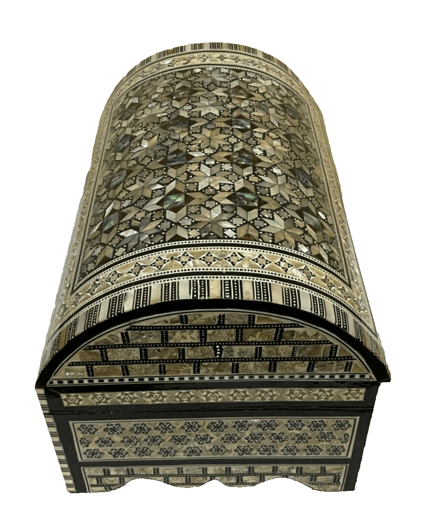 Handmade Wooden Jewelry Box Wood Trinket Storage Wood Box Mother of Pearl Inlay - Laila Hand Made Gifts