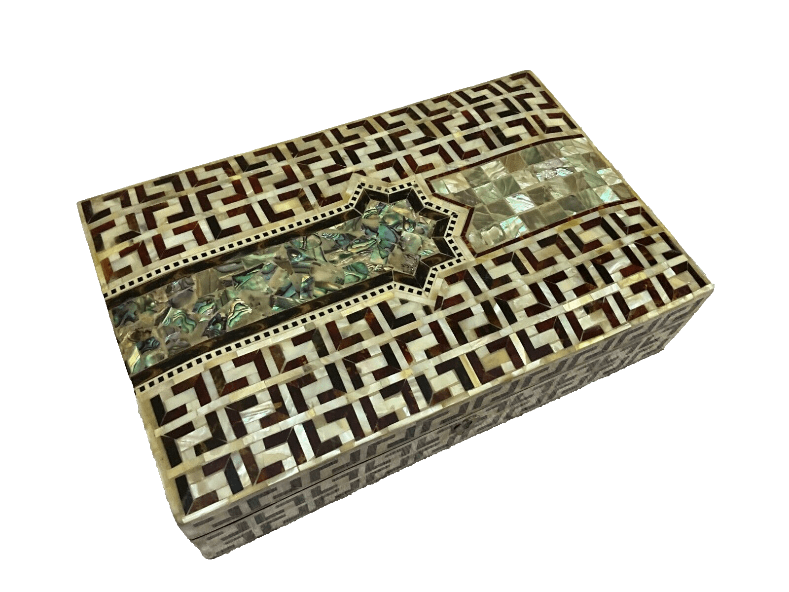 Handmade Wooden Jewelry Box Wood Trinket Storage Wood Box Mother of Pearl Inlay - Laila Hand Made Gifts