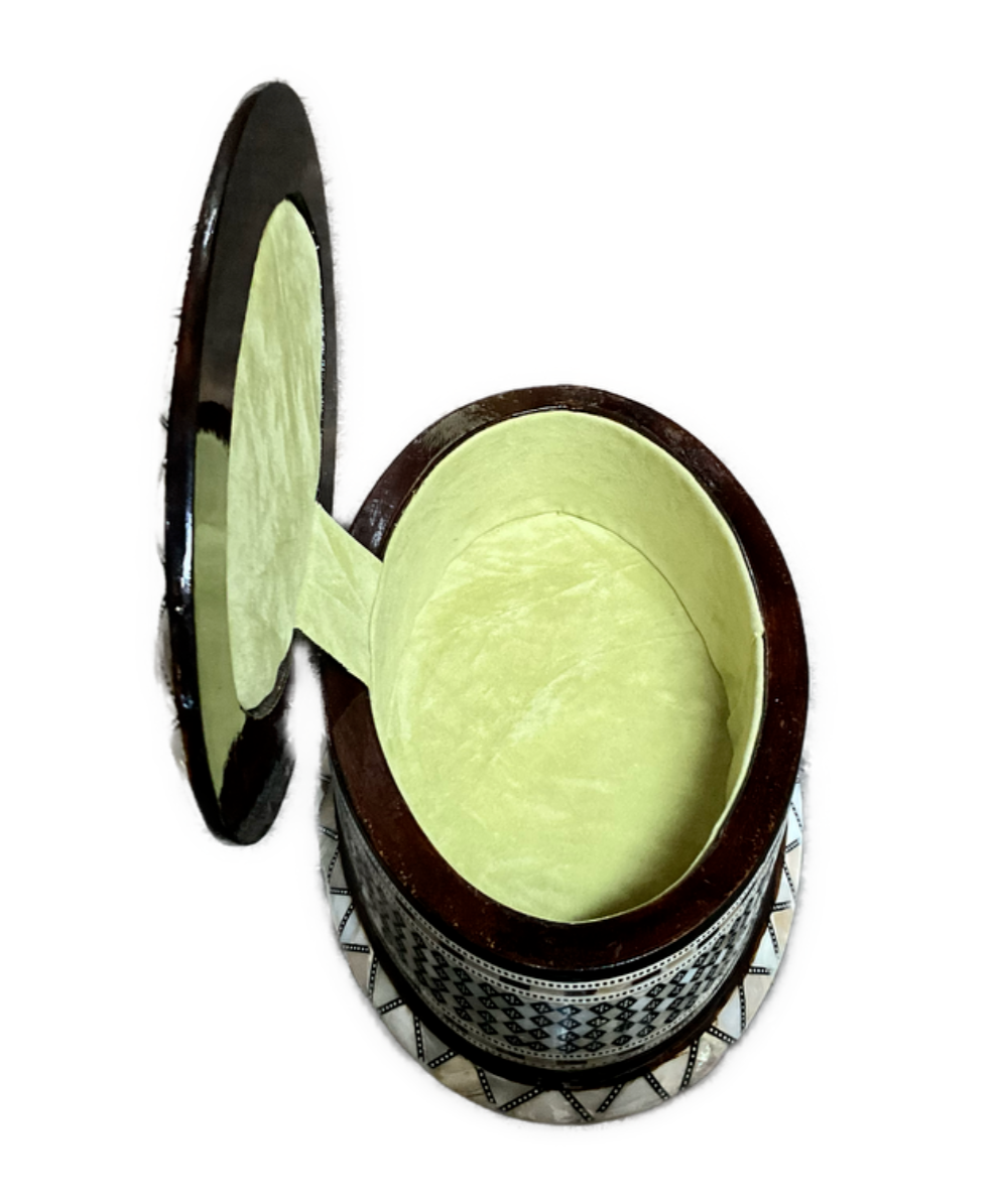 Handmade Wooden Jewelry Box Wood Trinket Storage Wood Box Mother of Pearl Inlay