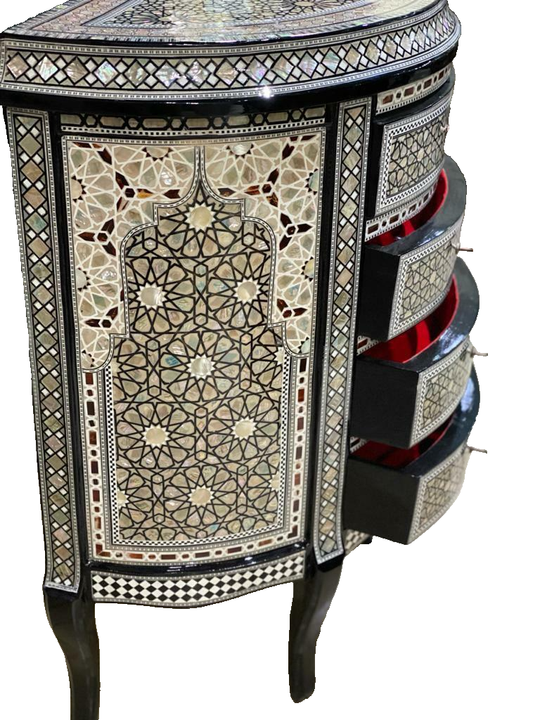 Handmade, Antique Style, Curving Wood Sideboard, Home Decore, Wooden Sideboard