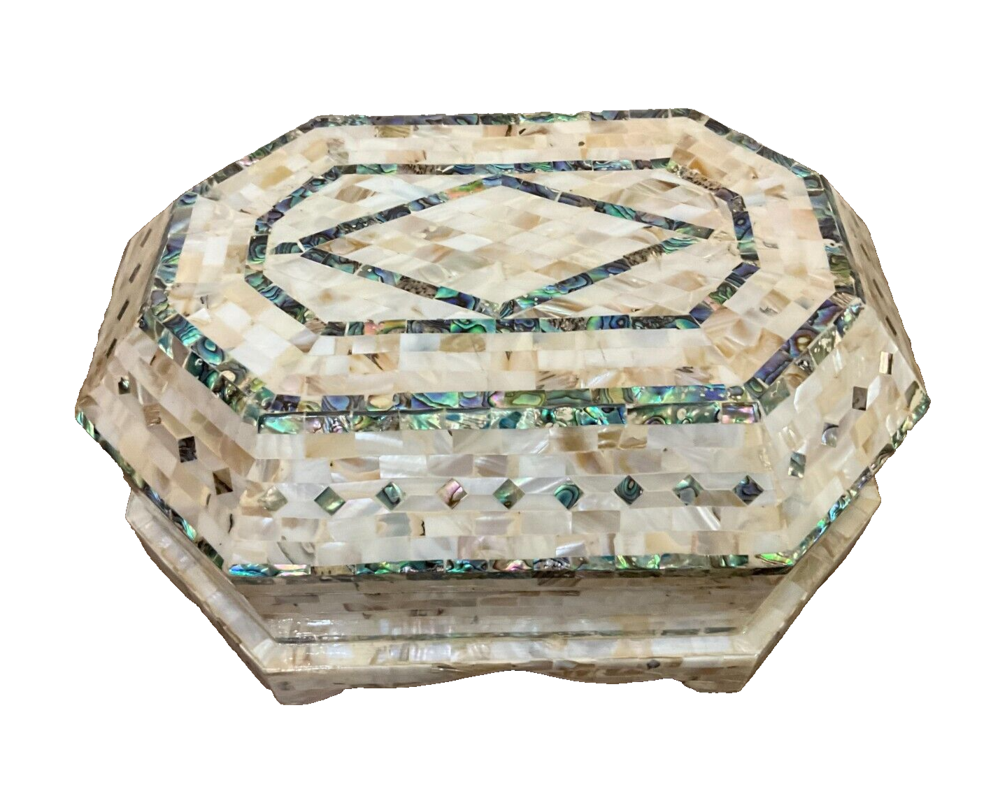 Handmade Wooden Jewelry Box Wood Trinket Storage Wood Box Mother of Pearl Inlay