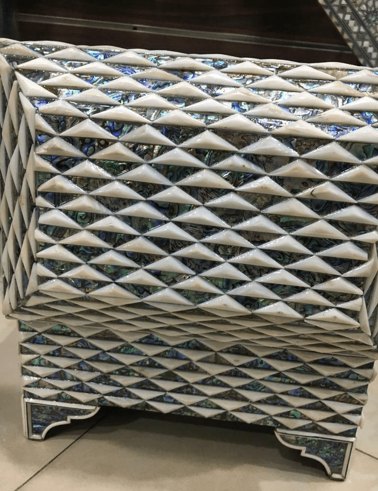 Handmade Wooden Jewelry Box Wood Trinket Storage Wood Box Mother of Pearl Inlay - Laila Hand Made Gifts