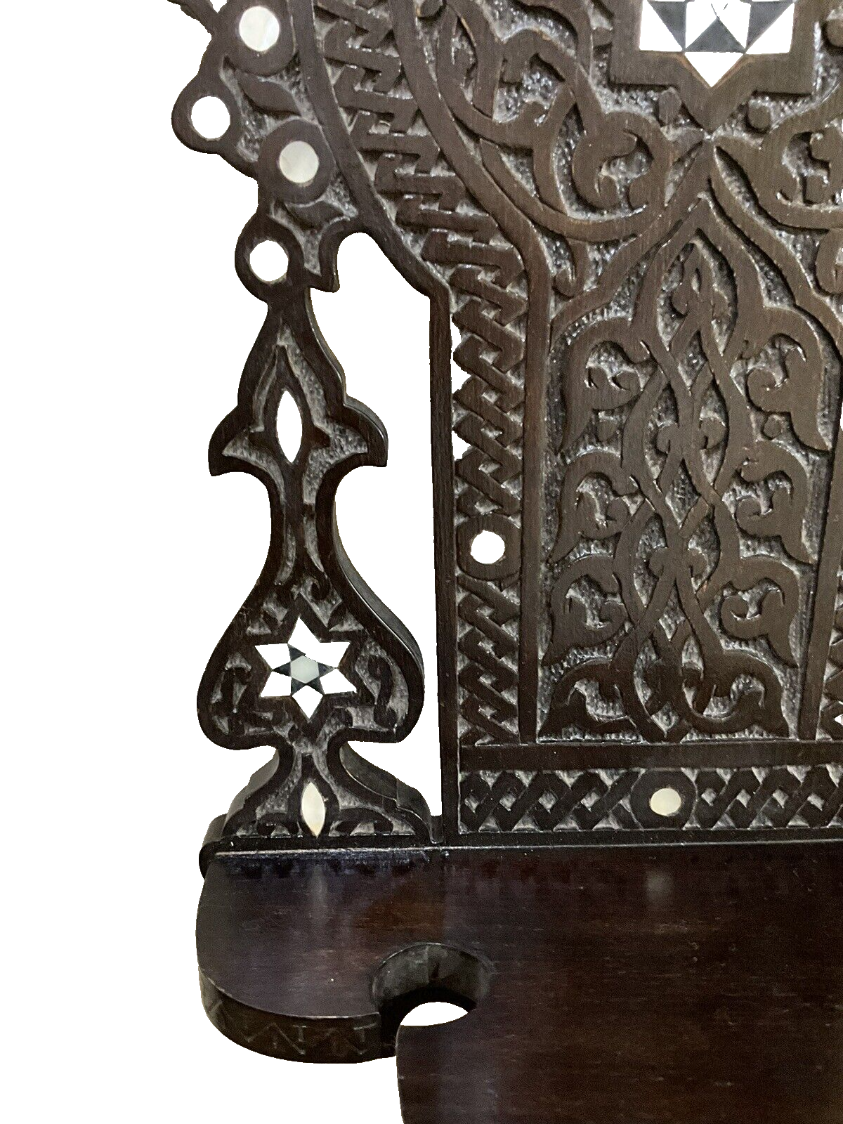 Handmade, Antique Egyptian, Wood Wall Shelf, Handwork Carving wood, Inlaid Shell