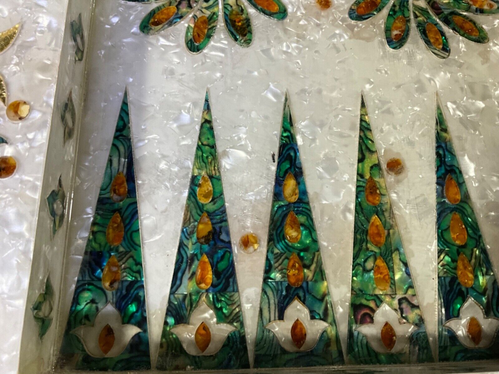 Handmade, Wood Backgammon Board, Wood Chess Board, Inlaid Shell, Make to Order