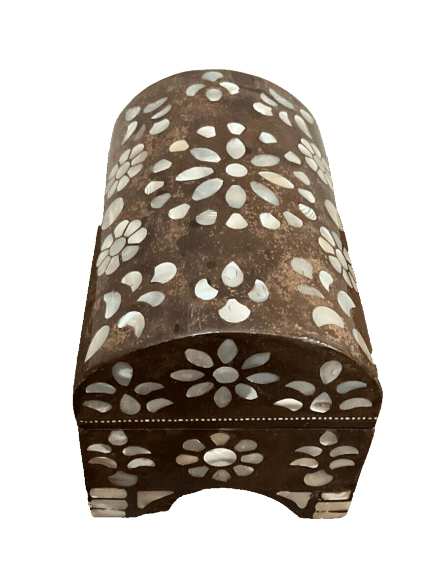 Handmade Wooden Jewelry Box Wood Trinket Storage Wood Box Mother of Pearl Inlay - Laila Hand Made Gifts