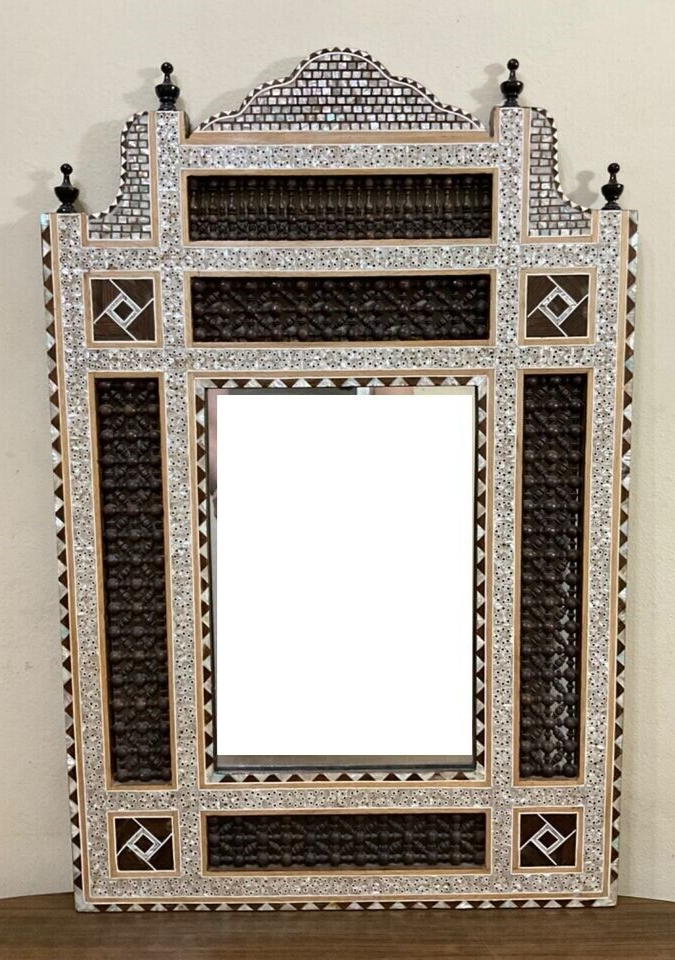 Handmade Mirror Wall Frames Decor, Art Decor Furniture, Wood Mirror Frame Inlaid