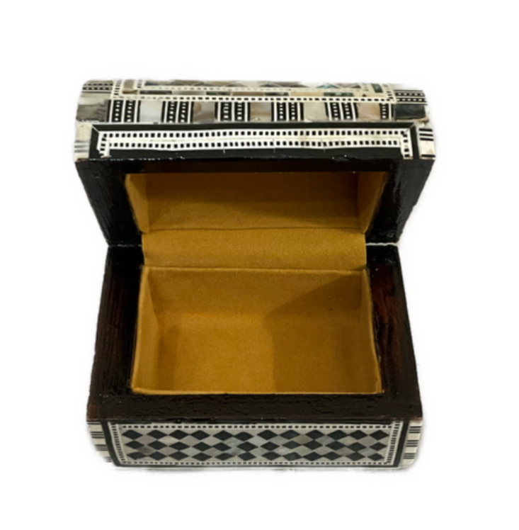 Handmade Wooden Jewelry Box Wood Trinket Storage Wood Box Mother of Pearl Inlay