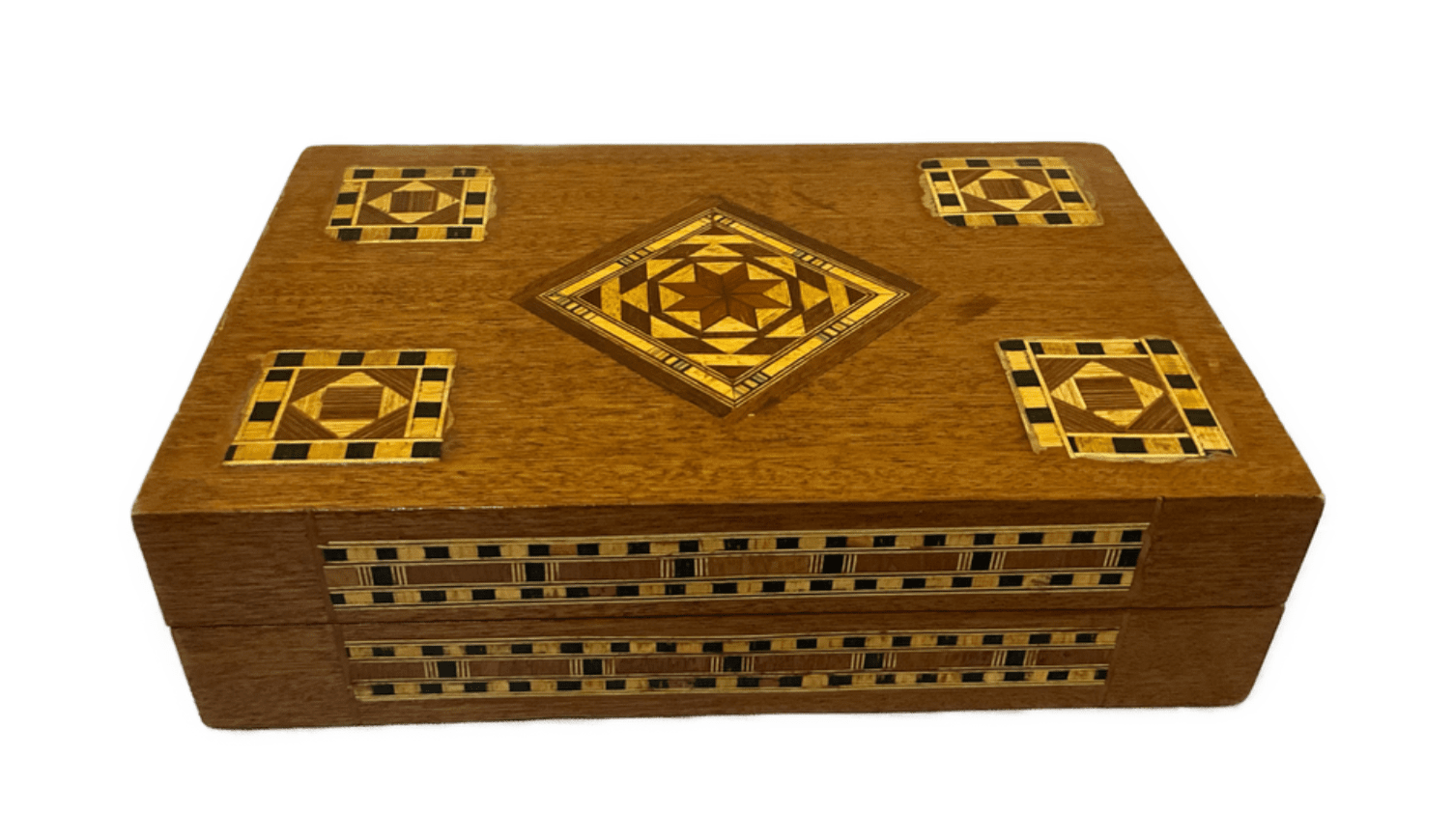 Handmade Wooden Jewelry Box Wood Trinket Storage Wood Box Marquetry Mosaic Inlay - Laila Hand Made Gifts