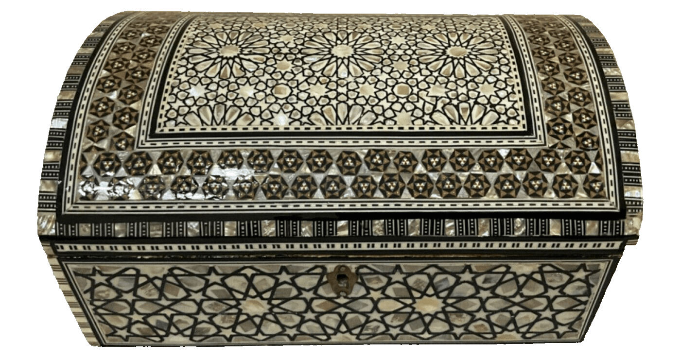 Handmade Wooden Jewelry Box Wood Trinket Storage Wood Box Mother of Pearl Inlay - Laila Hand Made Gifts