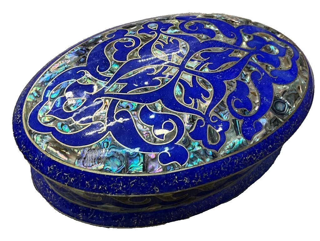 Handmade Wooden Jewelry Box Wood Trinket Storage Wood Box Mother of Pearl Inlay