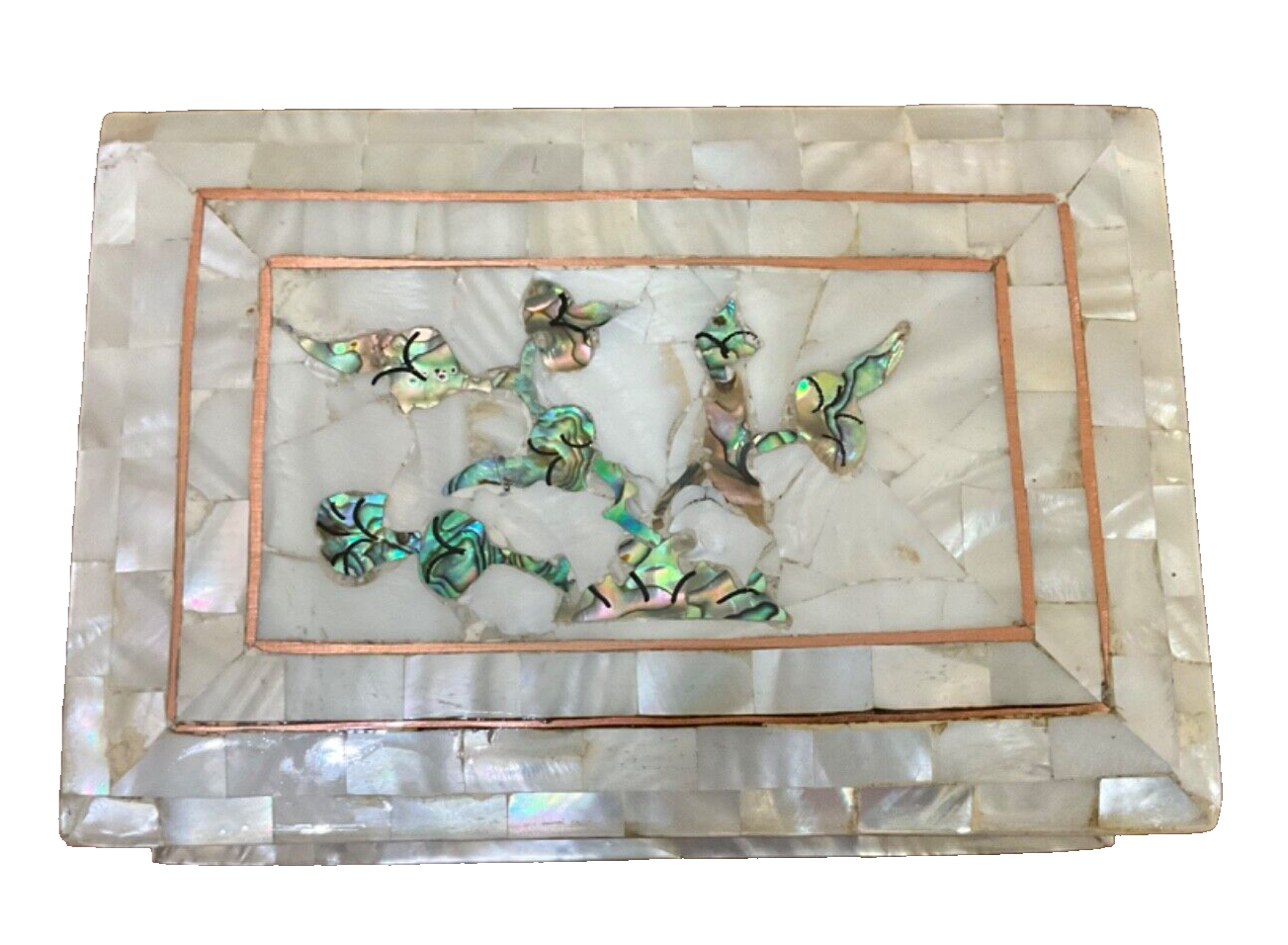 Handmade Wooden Jewelry Box Wood Trinket Storage Wood Box Mother of Pearl Inlay