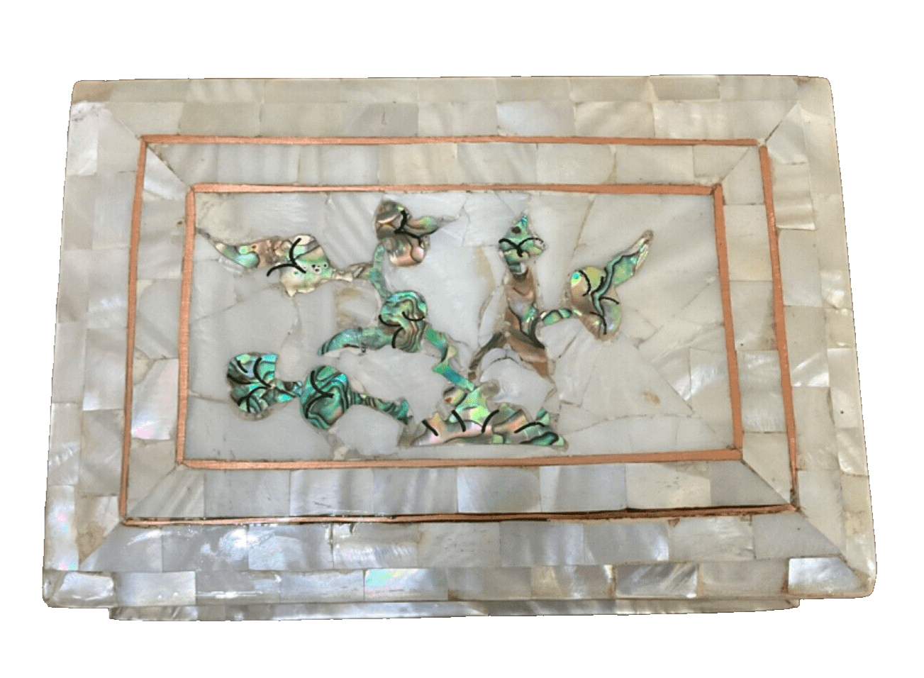 Handmade Wooden Jewelry Box Wood Trinket Storage Wood Box Mother of Pearl Inlay - Laila Hand Made Gifts