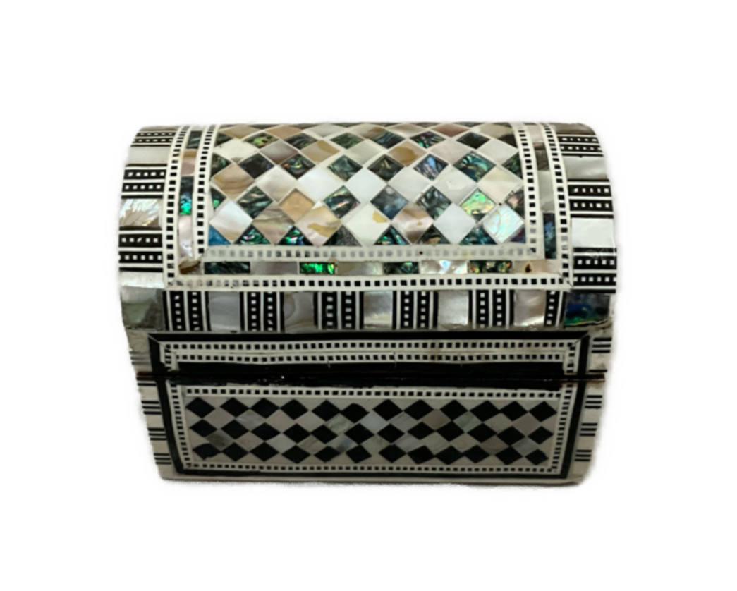 Handmade Wooden Jewelry Box Wood Trinket Storage Wood Box Mother of Pearl Inlay