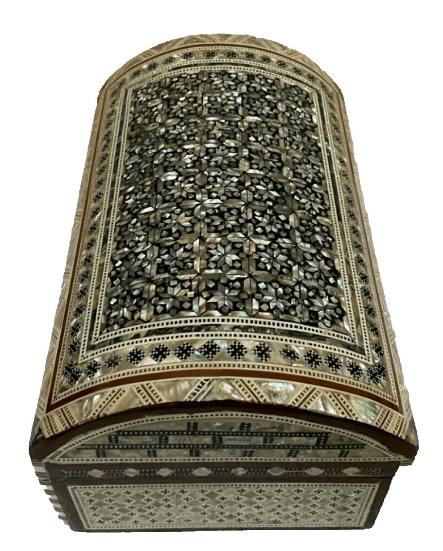 Handmade Wooden Jewelry Box Wood Trinket Storage Wood Box Mother of Pearl Inlay - Laila Hand Made Gifts