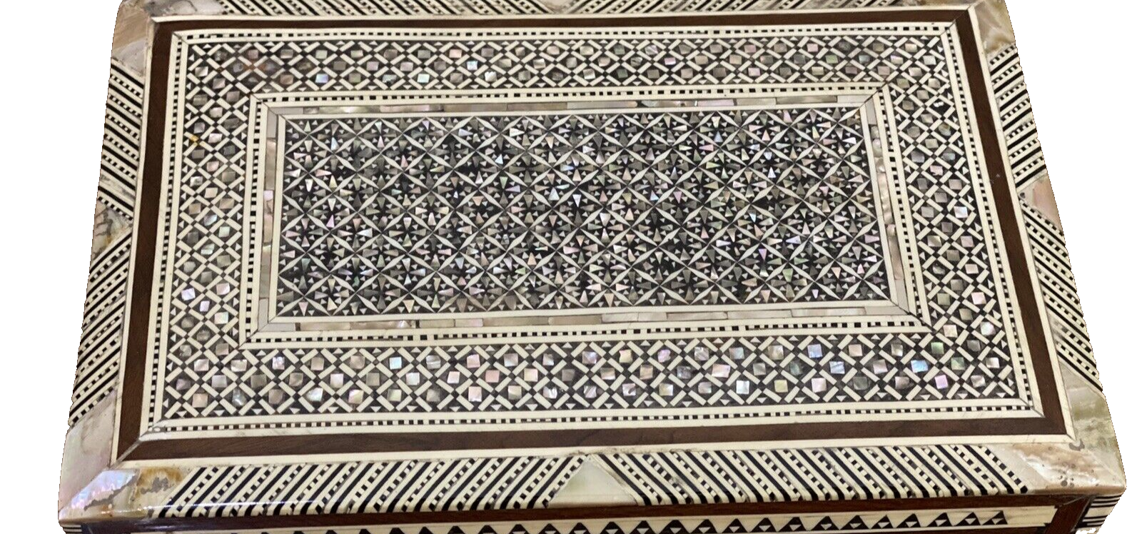 Handmade Wooden Jewelry Box Wood Trinket Storage Wood Box Mother of Pearl Inlay